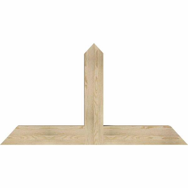 Ekena Millwork Portland Rough Sawn Timber Gable Bracket, Douglas Fir, 60"W x 32"H x 6"D x 6"F, 13/12 Pitch GBW060X32X0606POR00RDF - main